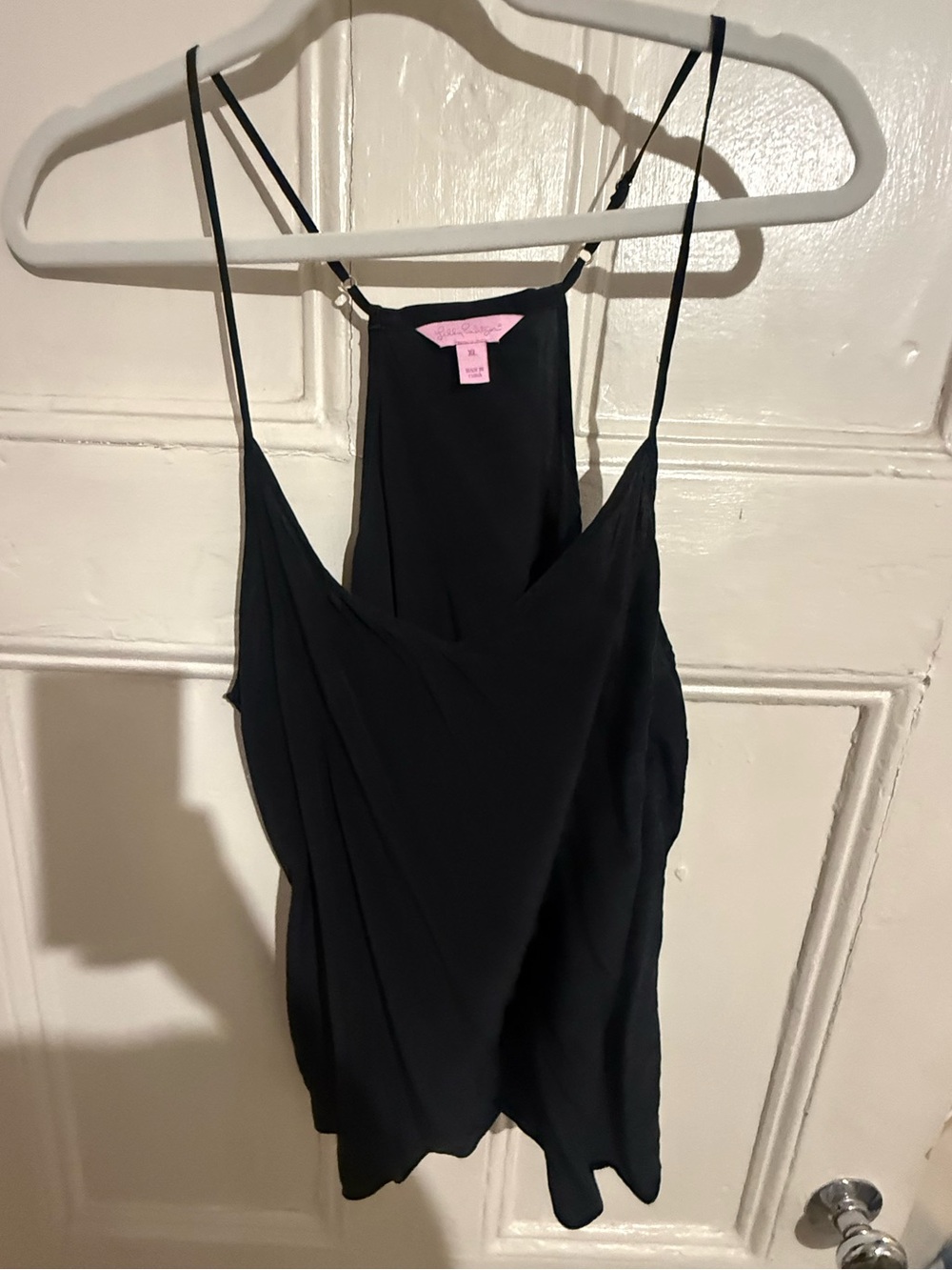 Lilly Pulitzer Black Draped Spaghetti-Strap Cami
